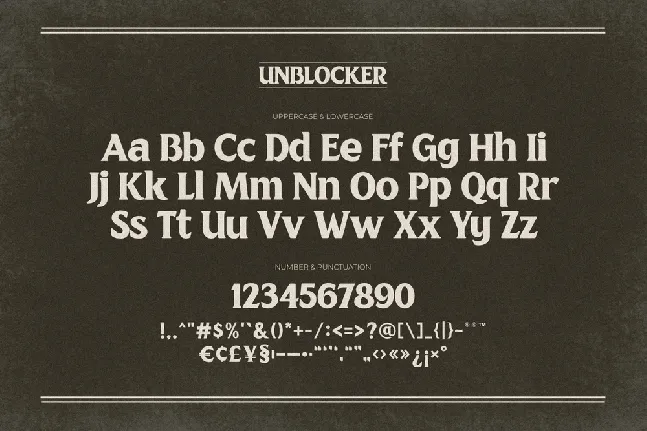 Unblocker font