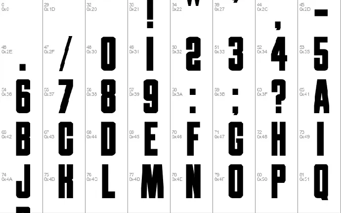 Obrazec Display font