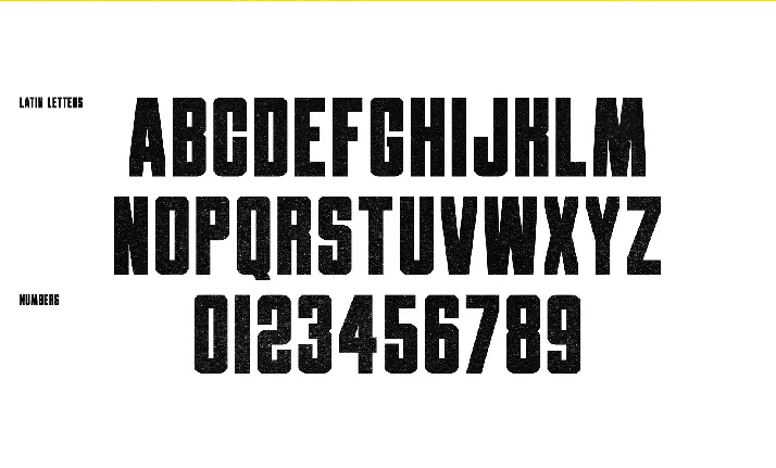 Obrazec Display font