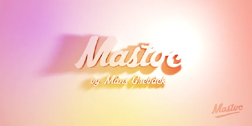 Mastoc Personal Use Only font