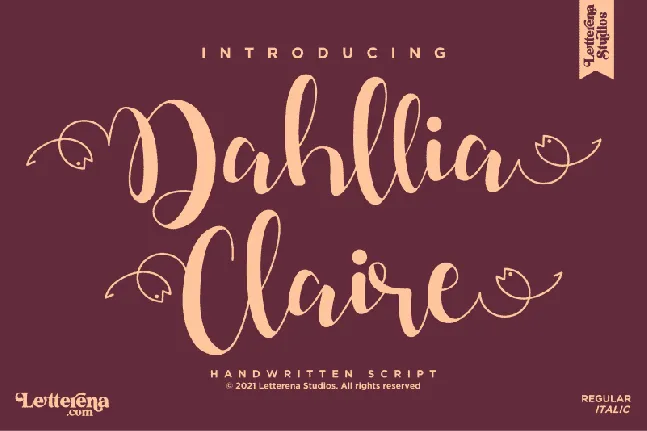 Dahllia Claire Calligraphy font