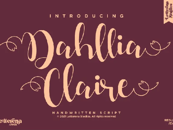 Dahllia Claire Calligraphy font