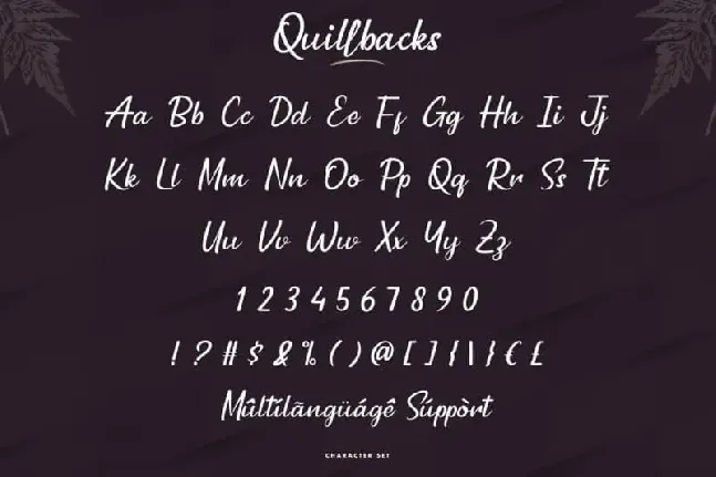 Quillbacks Calligraphy font