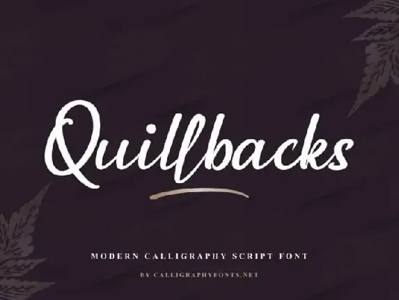 Quillbacks Calligraphy font