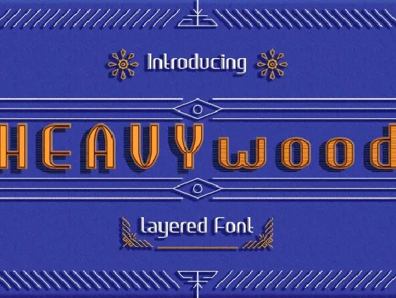 Heavywood Layered Display font