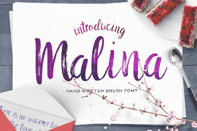 Malina Brush Free font