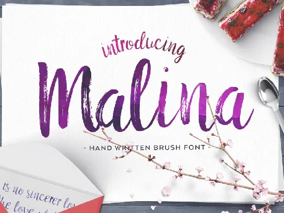 Malina Brush Free font