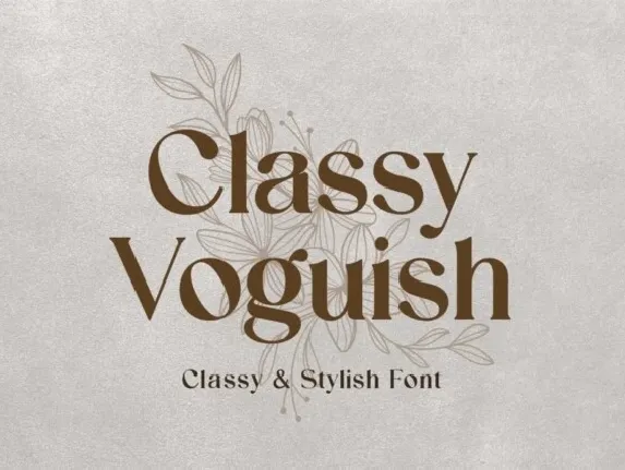 Classy Voguish font