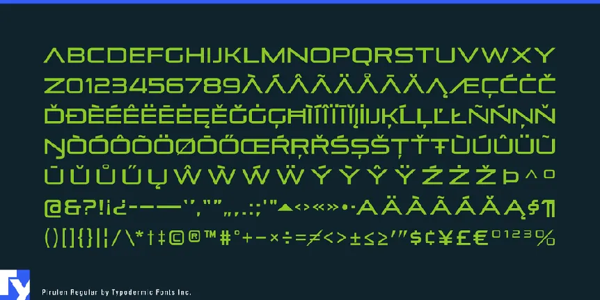 Pirulen font