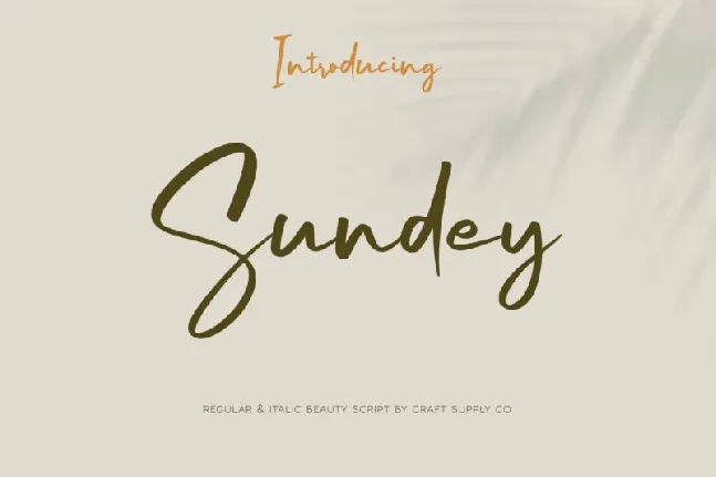 Sundey font