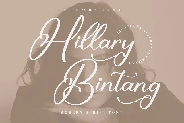 Hillary Bintang â€“ Modern Script font