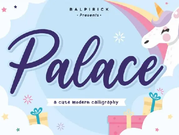 Palace Cute Calligraphy font