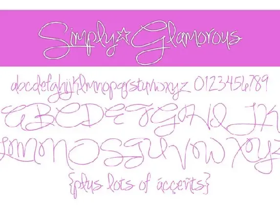 Simply Glamorous font