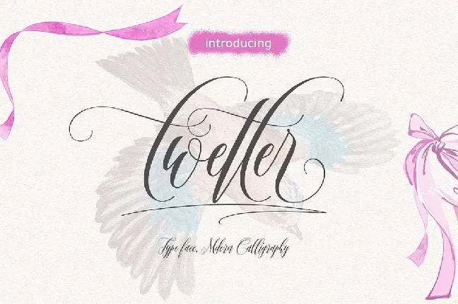 Twetter Script Free font