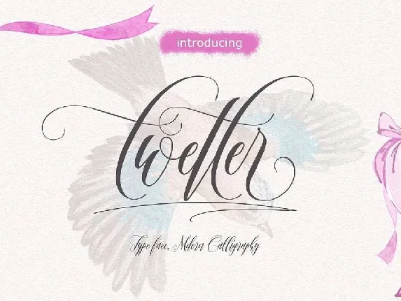 Twetter Script Free font