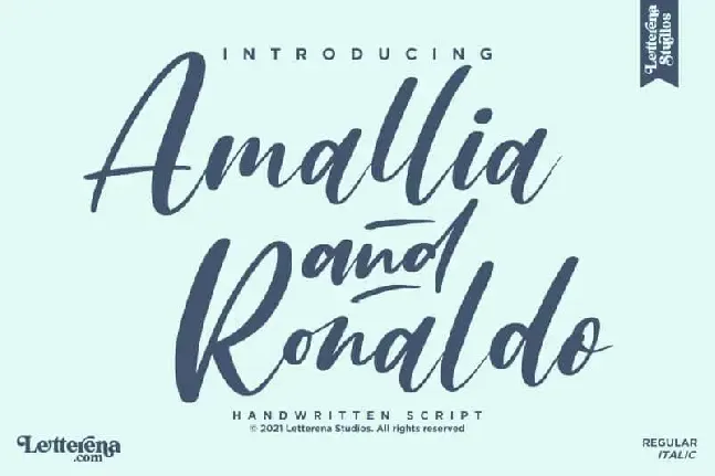 Amallia and Ronaldo Script font