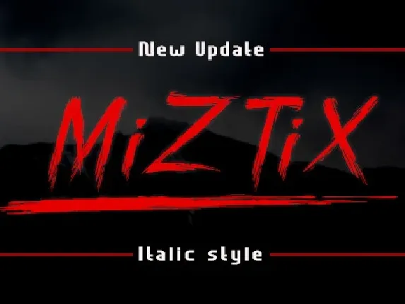 MiZTix Display font