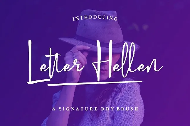 Letter Hellen Signature font