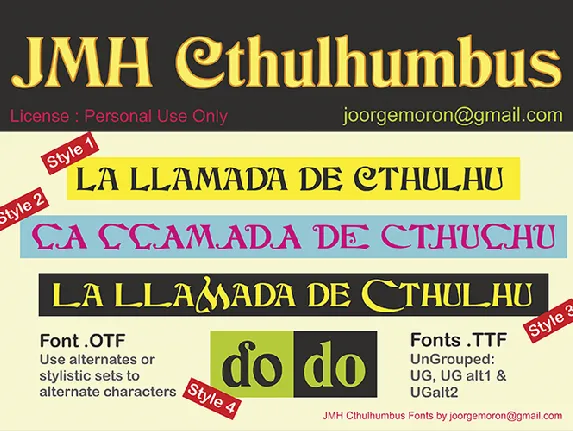 JMH Cthulhumbus font