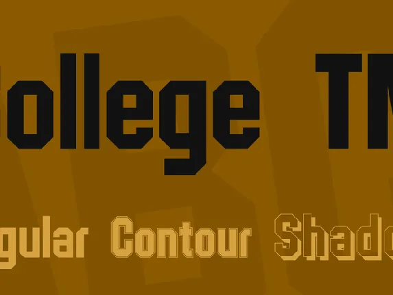 College TM font