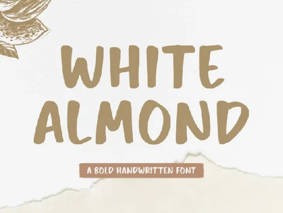 White Almond font