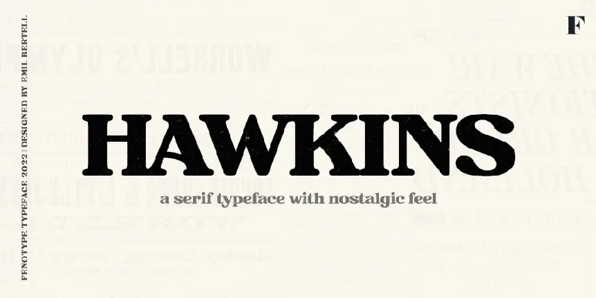 Hawkins font