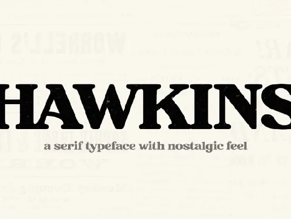 Hawkins font