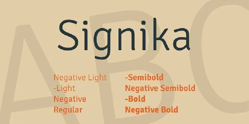 Signika Family font