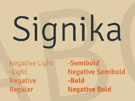 Signika Family font