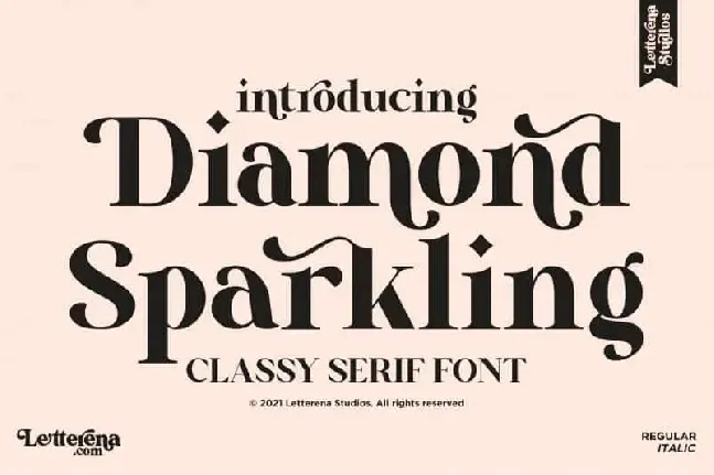 Diamond Sparkling Serif font