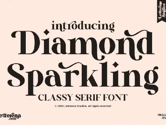 Diamond Sparkling Serif font