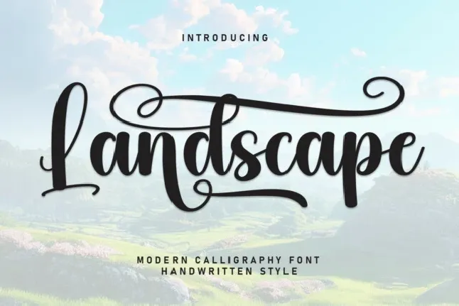 Landscape Script Typeface font