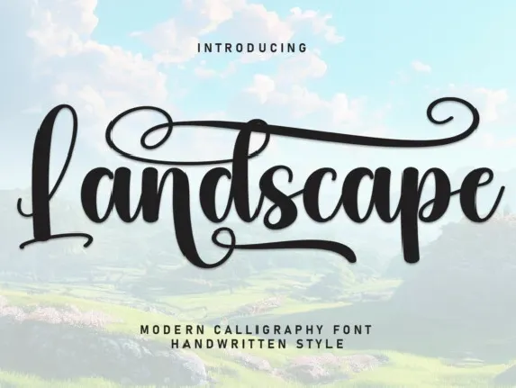 Landscape Script Typeface font