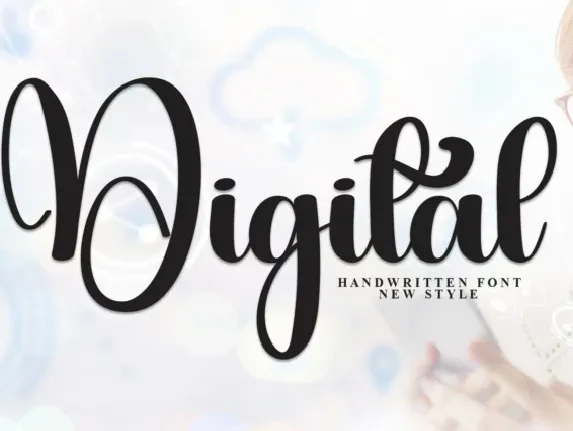 Digital Script Typeface font