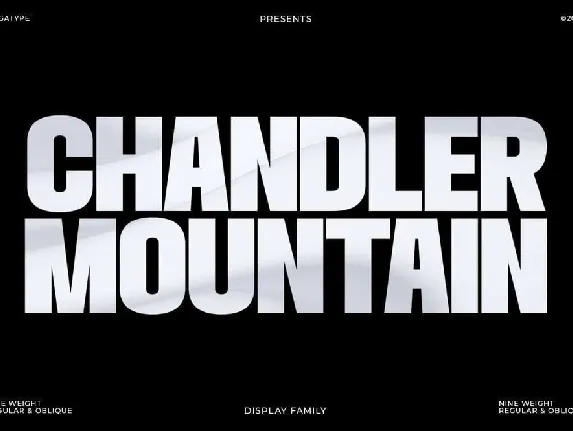 Chandler Mountain font