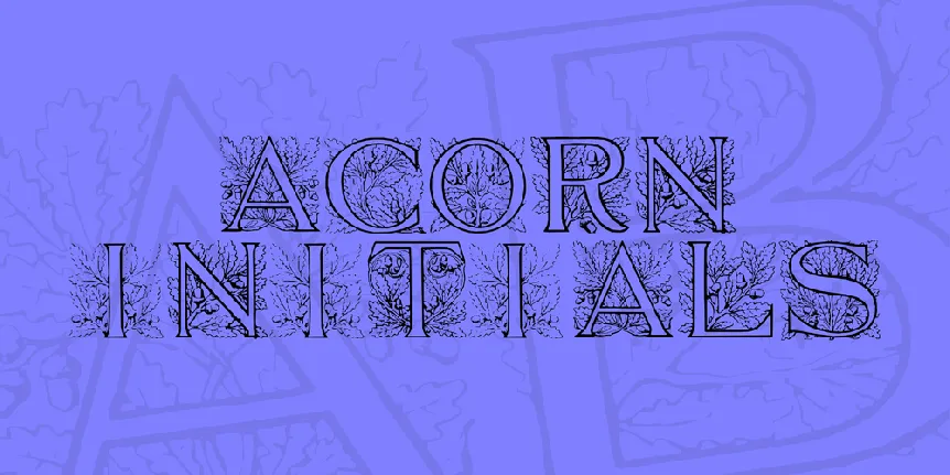 Acorn Initials font