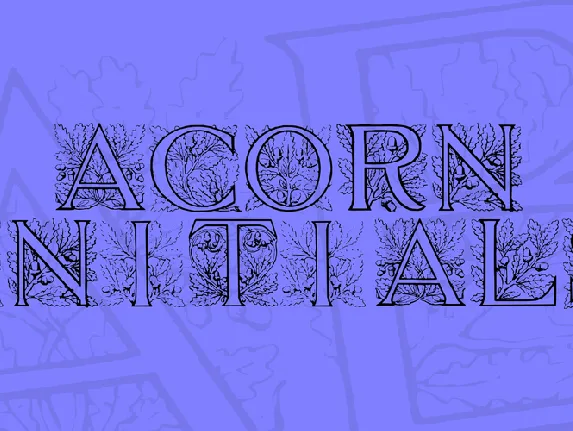 Acorn Initials font