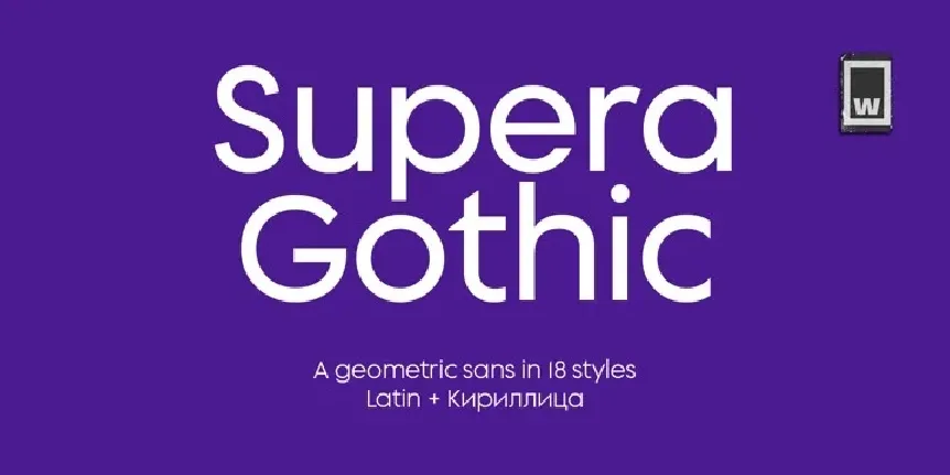 Supera Gothic font