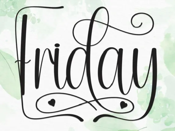 Friday Script font