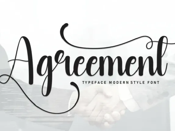 Agreement Script font