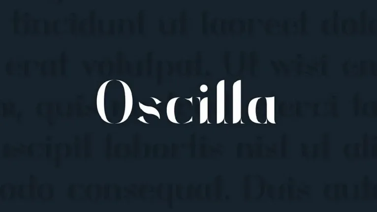 Oscilla font