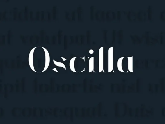 Oscilla font