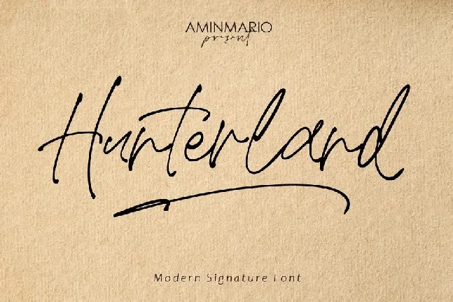 Hunterland font