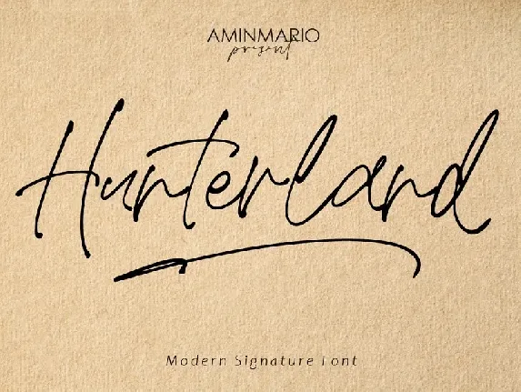 Hunterland font