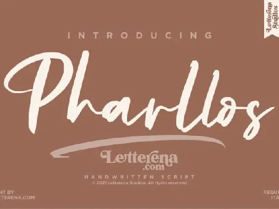 Pharllos Brush font