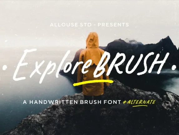 Explore Brush font