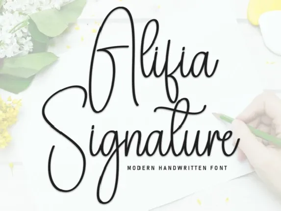 Alifia Signature font