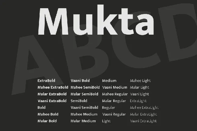 Mukta font