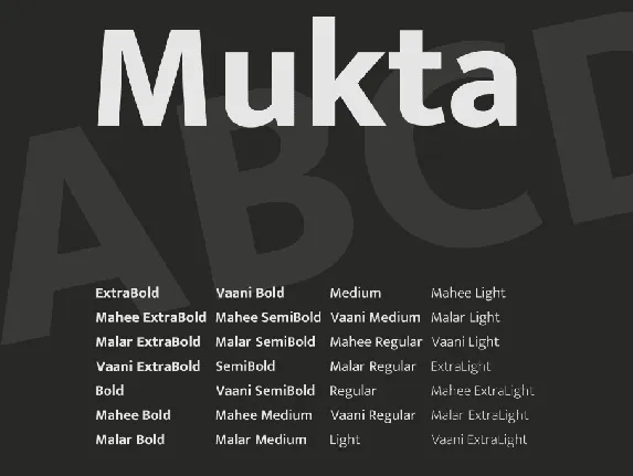 Mukta font