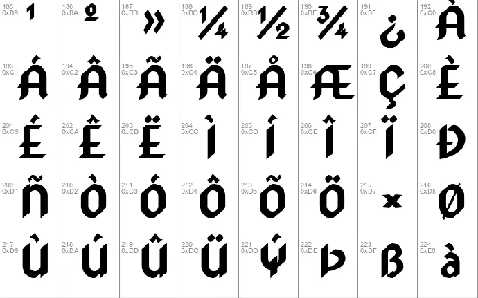 Gothica font